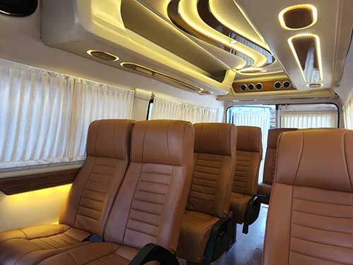 12 seater luxury tempo traveller in kerala