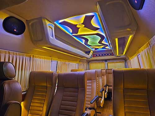 17 seater luxury traveller in kerala