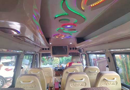 17 seater tempo traveller, 17 seater bus rent, 17 seater tempo traveller interior
