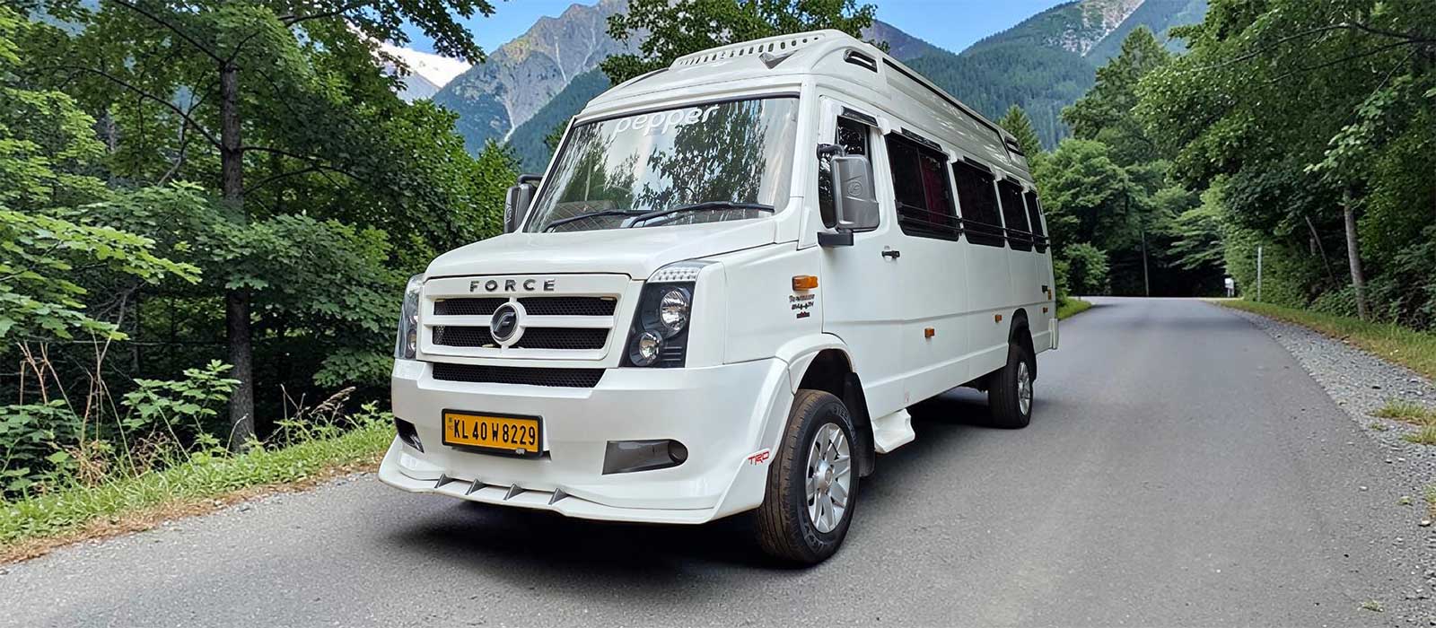 luxury tempo traveller in kerala